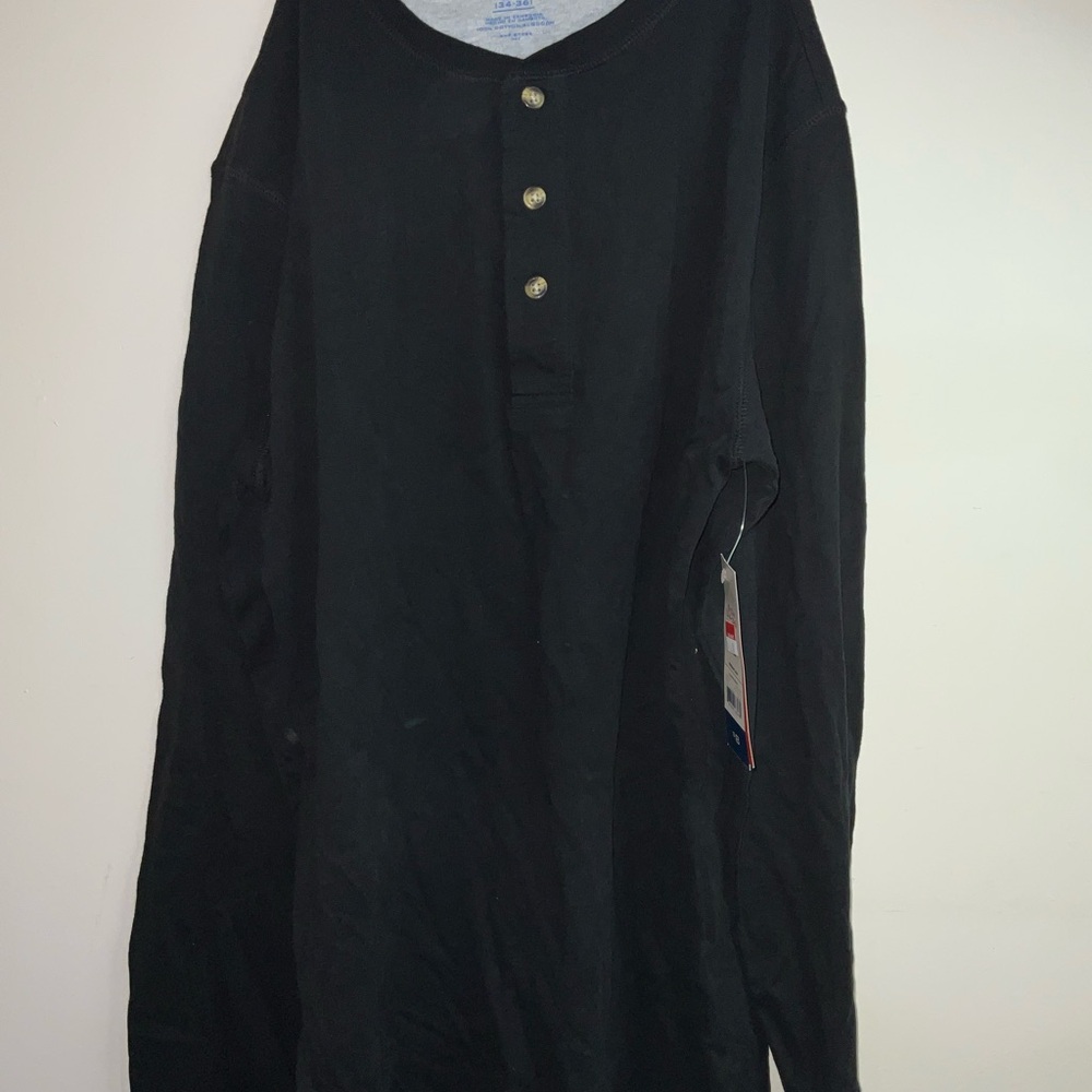 Puritan Black Long Sleeve Tee Relaxed Fit